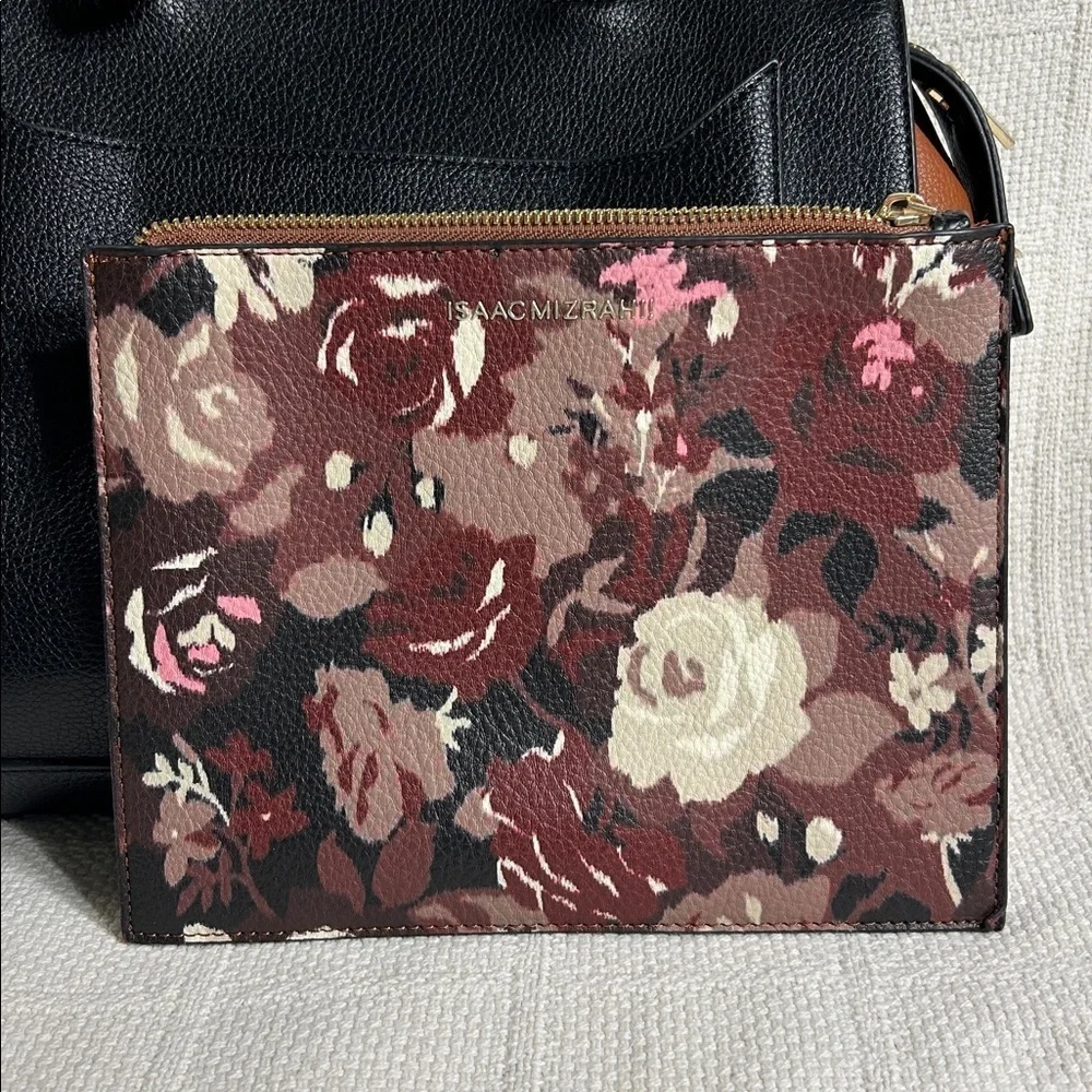 Isaac Mizrahi Black and Brown Women's Crossbody Satchel